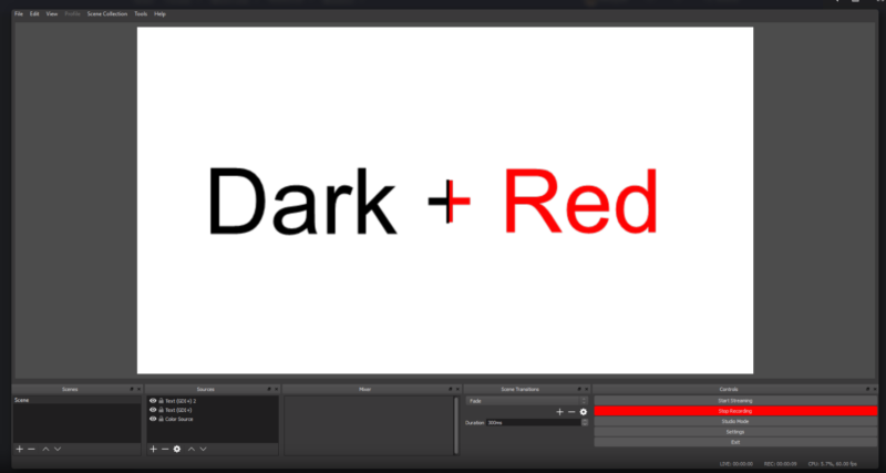 Dark + Red